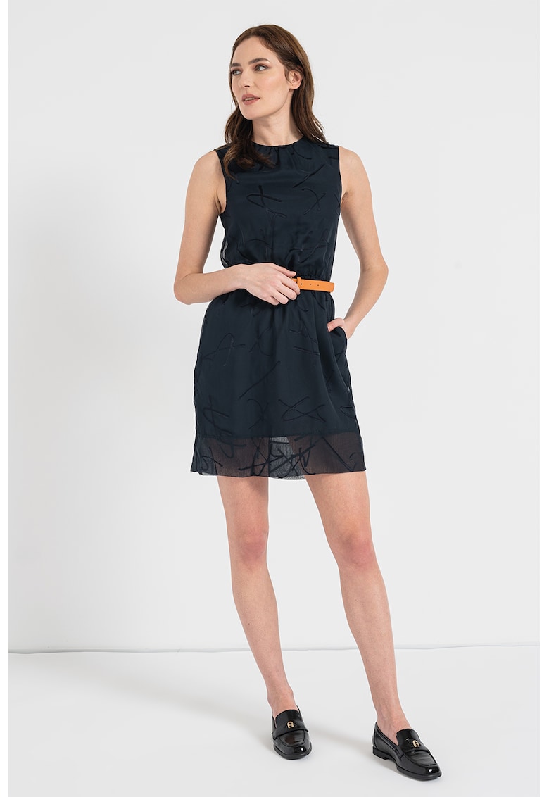 Rochie scurta cu model si buzunare laterale