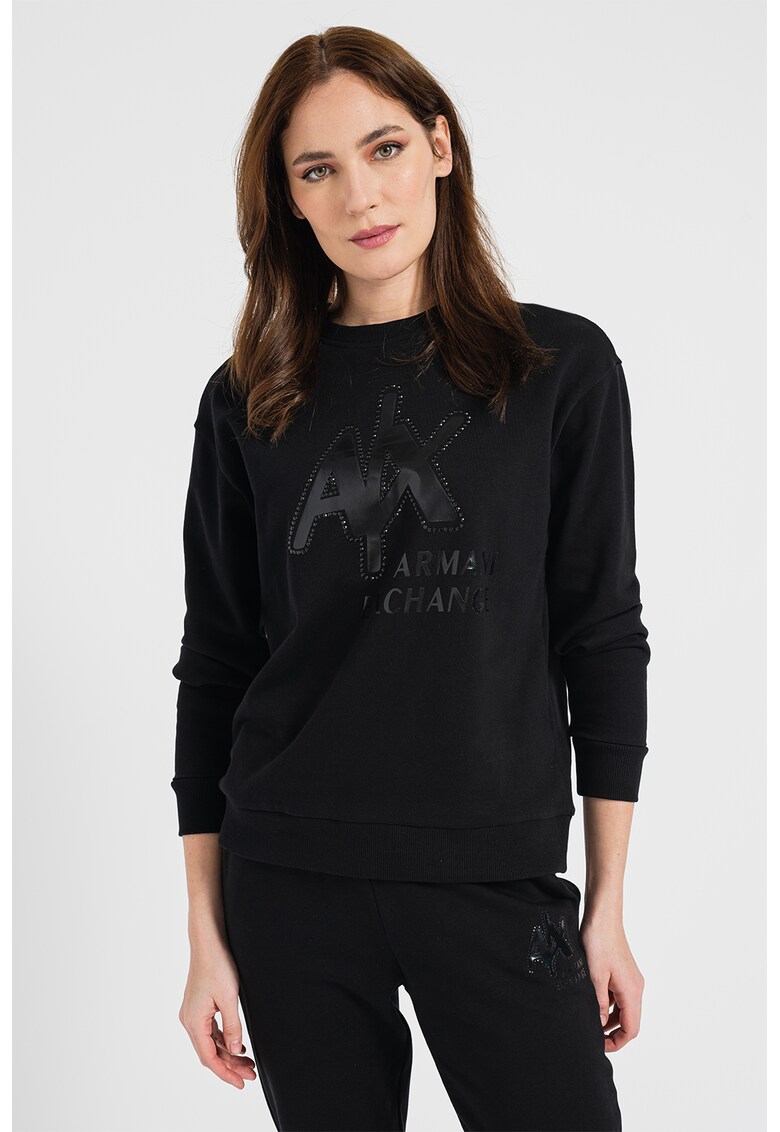 ARMANI EXCHANGE Суитшърт с овално деколте и лого за Жени ARMANI EXCHANGE Суитшърт с овално деколте и лого за Жени