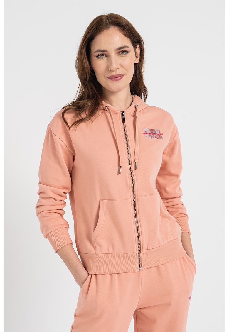 ARMANI EXCHANGE Худи с цип и лого за Жени ARMANI EXCHANGE Худи с цип и лого за Жени
