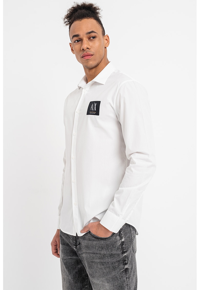 ARMANI EXCHANGE Памучна риза с лого за Мъже ARMANI EXCHANGE Памучна риза с лого за Мъже