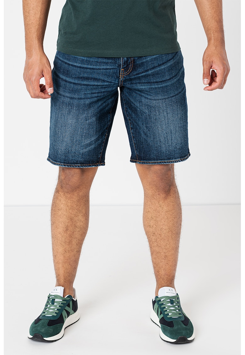 ARMANI EXCHANGE Къси дънки със захабен ефект за Мъже ARMANI EXCHANGE Къси дънки със захабен ефект за Мъже