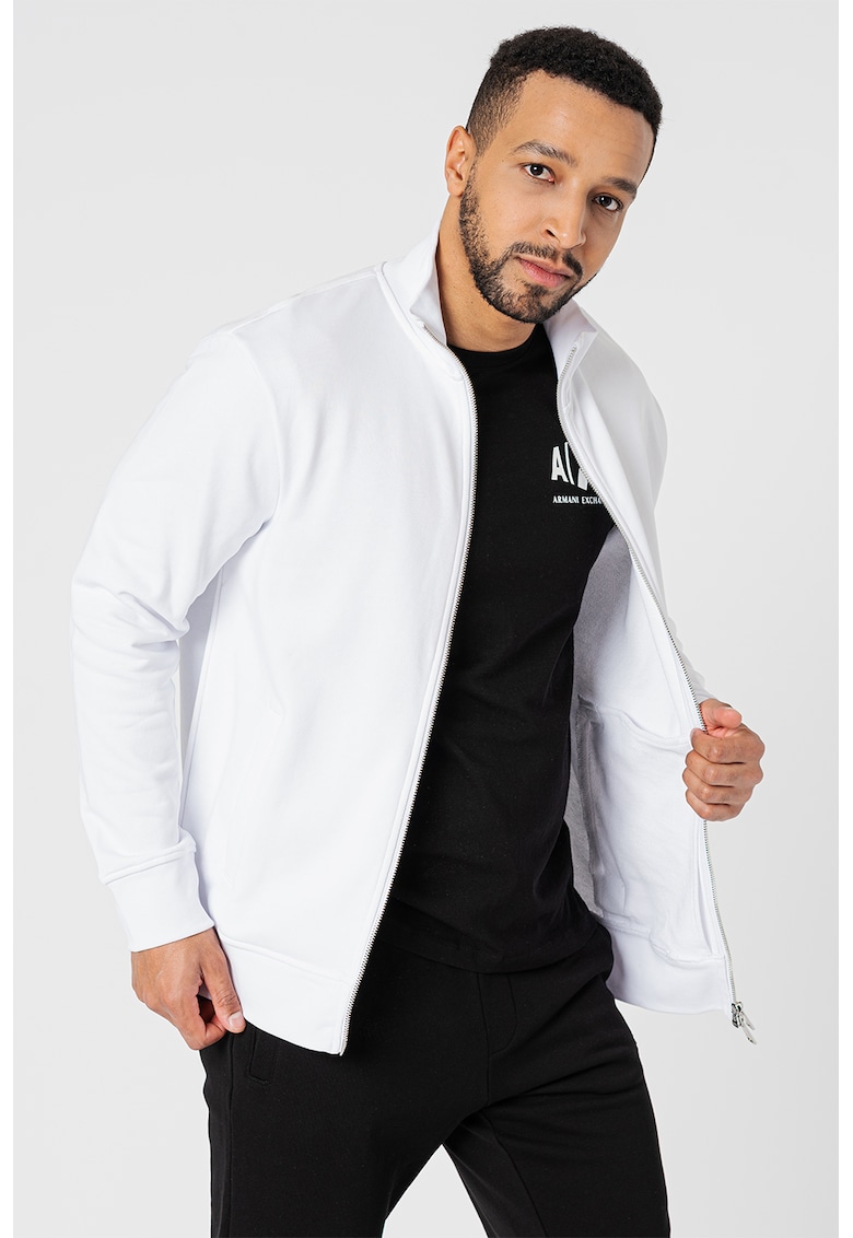 ARMANI EXCHANGE Суитшърт с цип и пришито лого за Мъже ARMANI EXCHANGE Суитшърт с цип и пришито лого за Мъже
