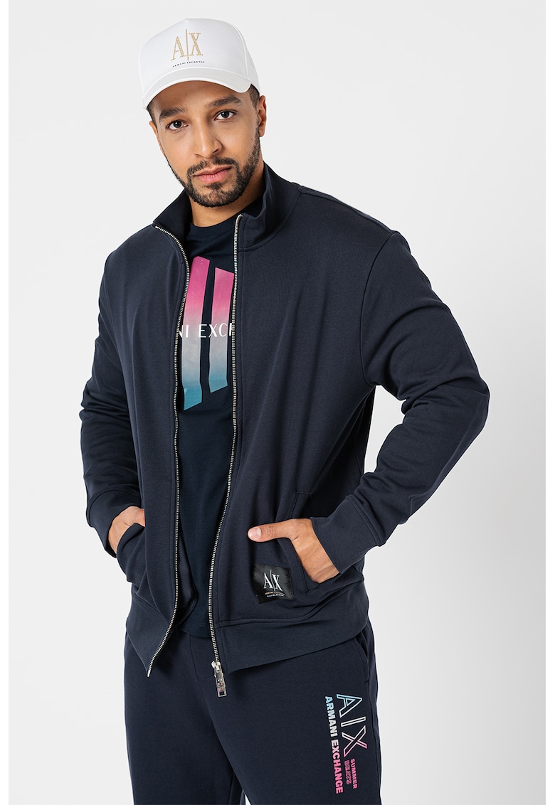 ARMANI EXCHANGE Суитшърт с цип и пришито лого за Мъже ARMANI EXCHANGE Суитшърт с цип и пришито лого за Мъже