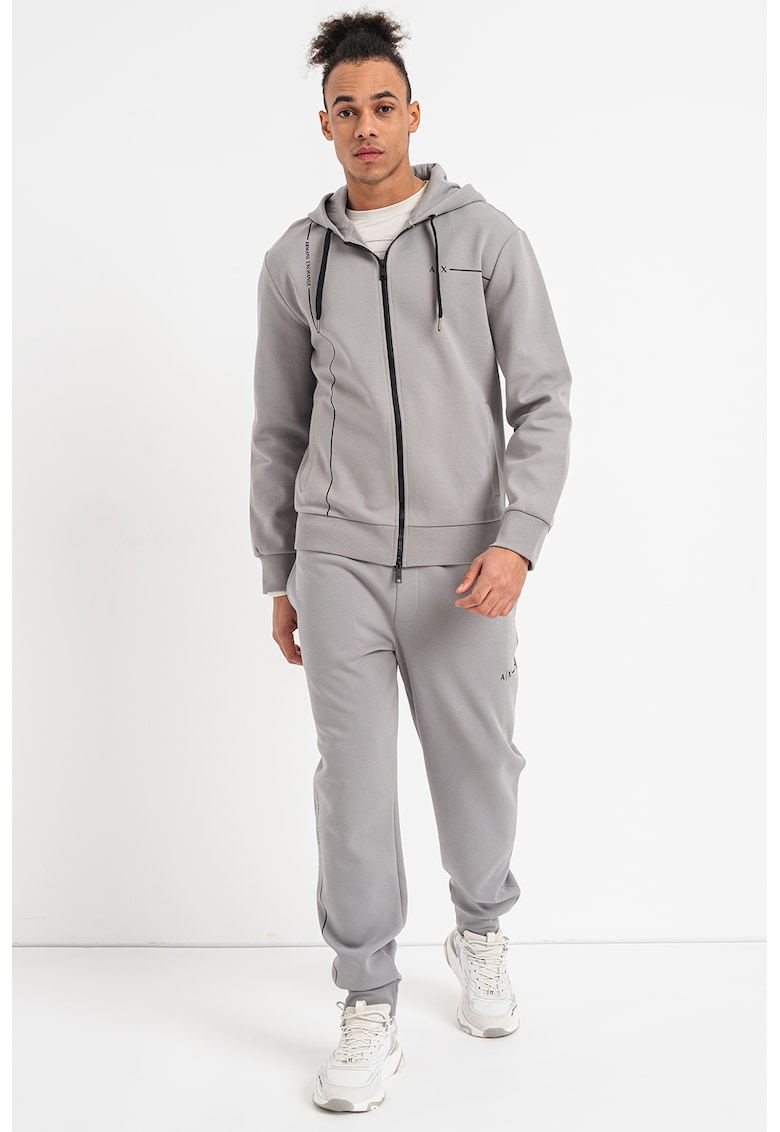 ARMANI EXCHANGE Худи с памук с цип за Мъже ARMANI EXCHANGE Худи с памук с цип за Мъже