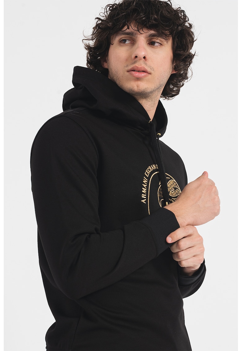 ARMANI EXCHANGE Худи с фигурална щампа и лого за Мъже ARMANI EXCHANGE Худи с фигурална щампа и лого за Мъже