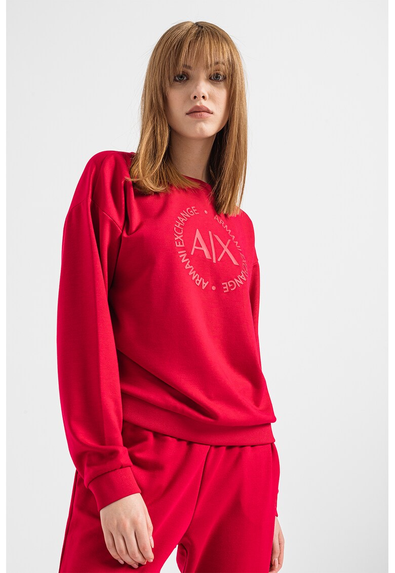 ARMANI EXCHANGE Суитшърт с паднали ръкави и лого за Жени ARMANI EXCHANGE Суитшърт с паднали ръкави и лого за Жени