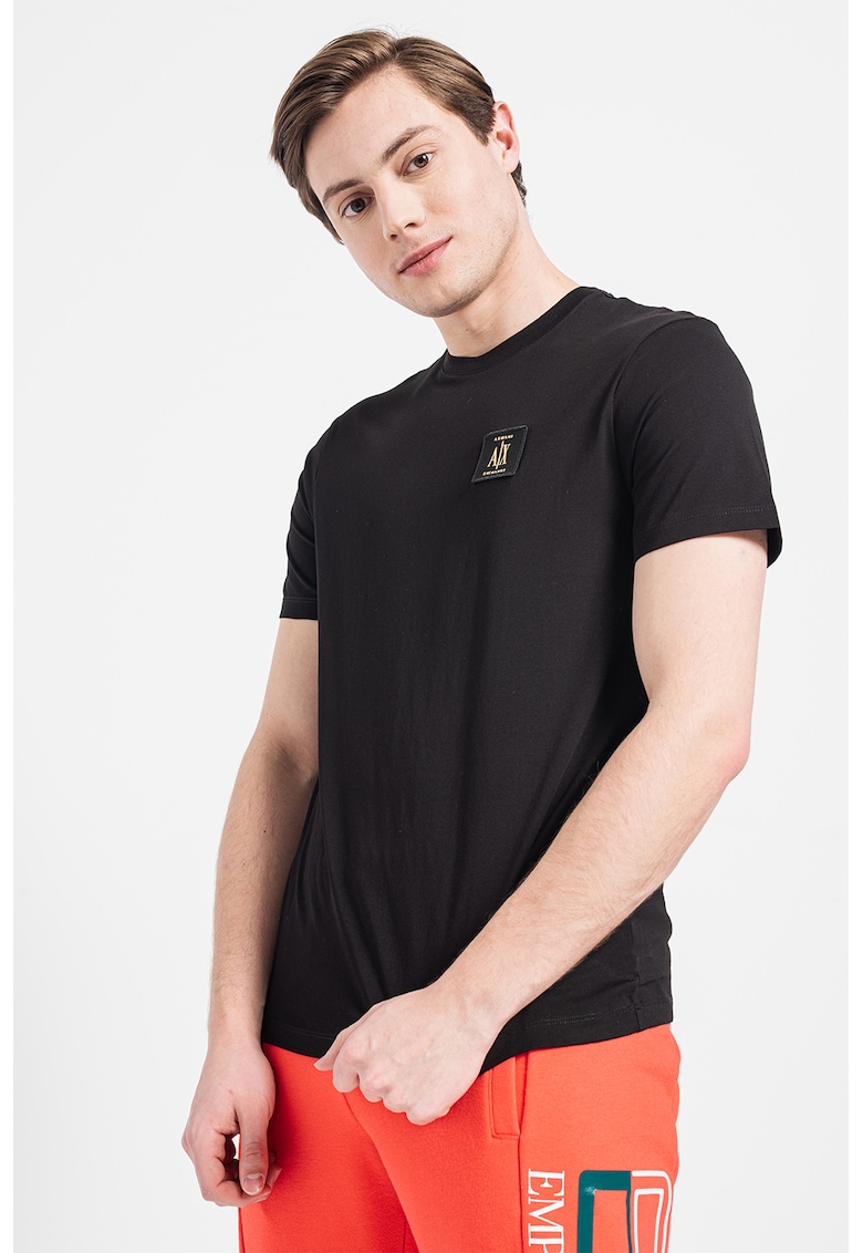 Tricou regular fit cu logo discret