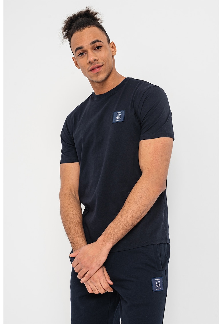 Tricou regular fit cu logo discret