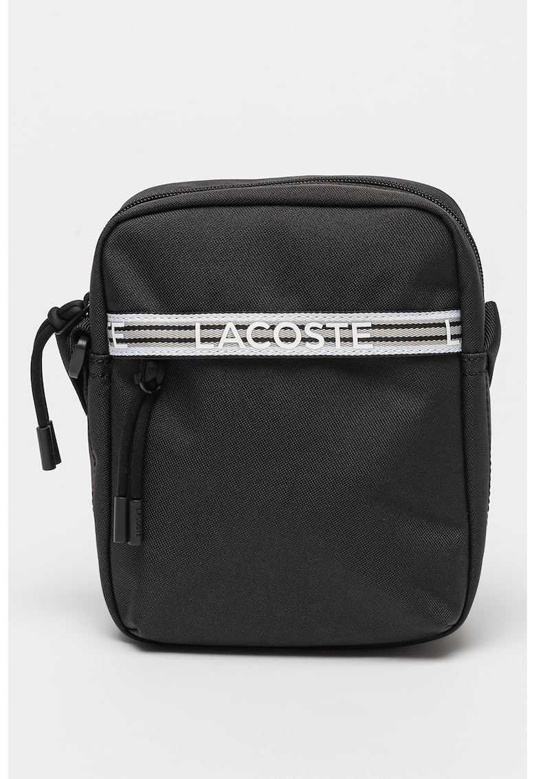 Geanta crossbody cu fermoar si logo