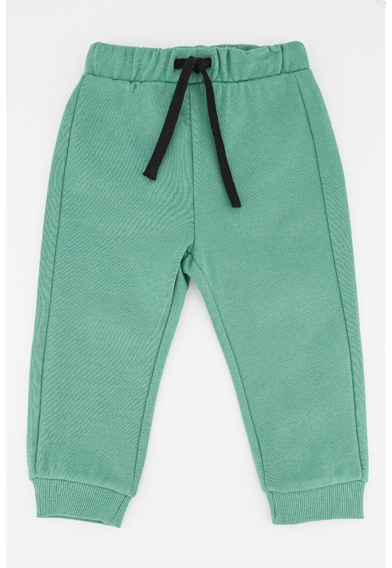 Pantaloni sport de bumbac cu snur in talie