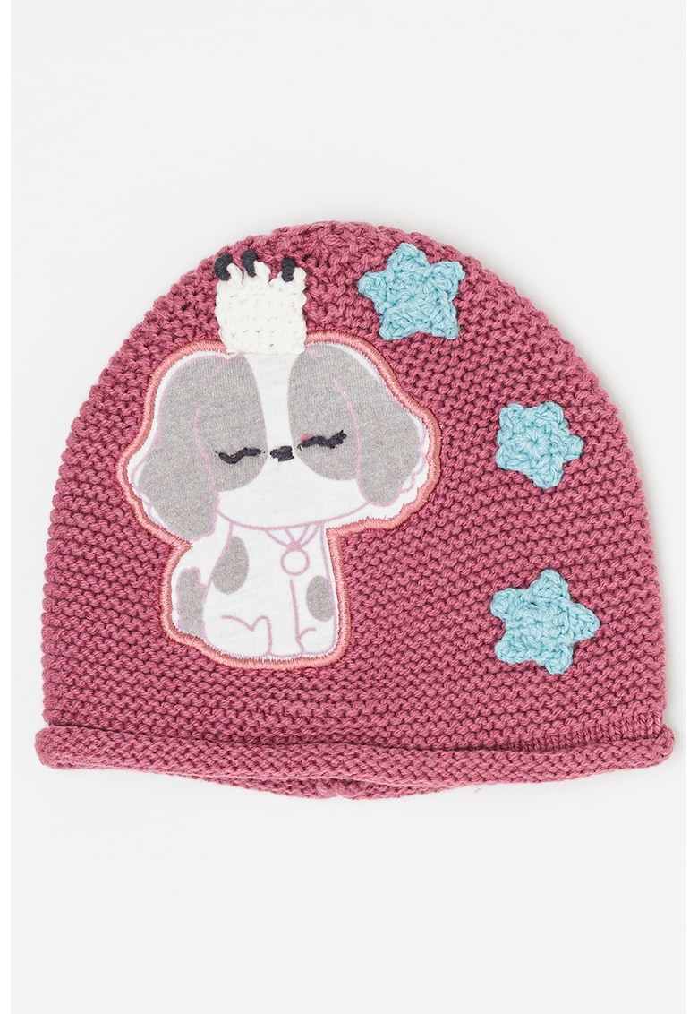 Caciula tricotata cu aplicatii