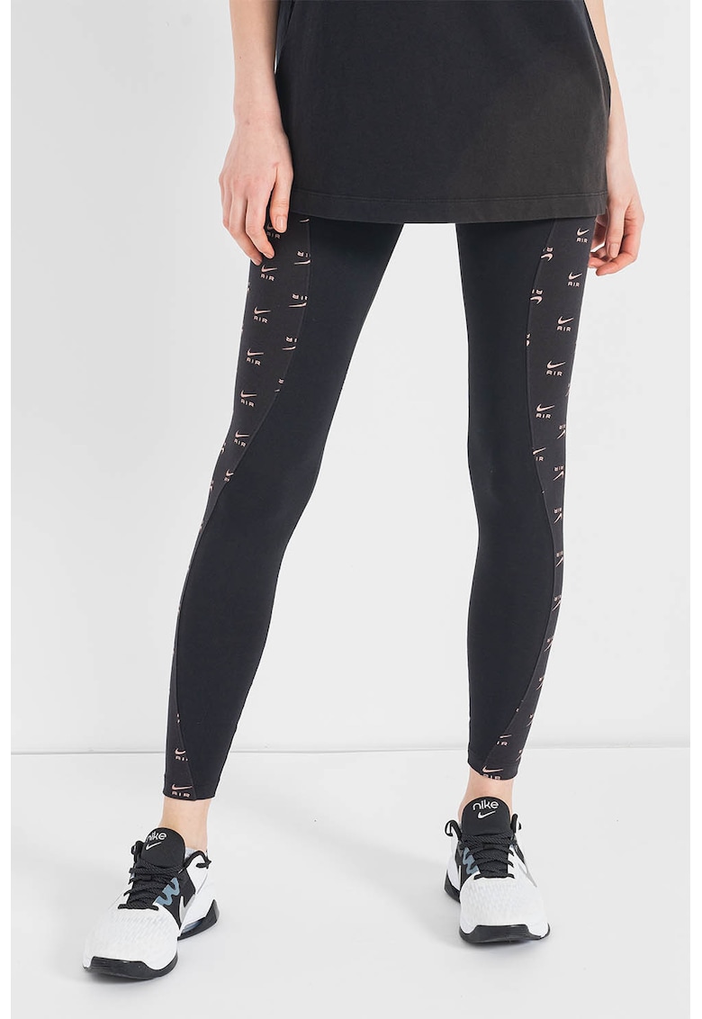 Colanti cu talie inalta si imprimeu logo Air