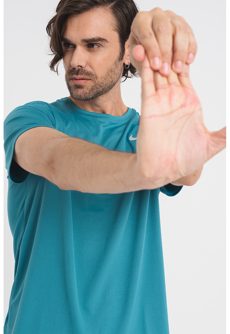 Tricou cu tehnologie Dri-Fit - pentru alergare Miler - Albastru petrol