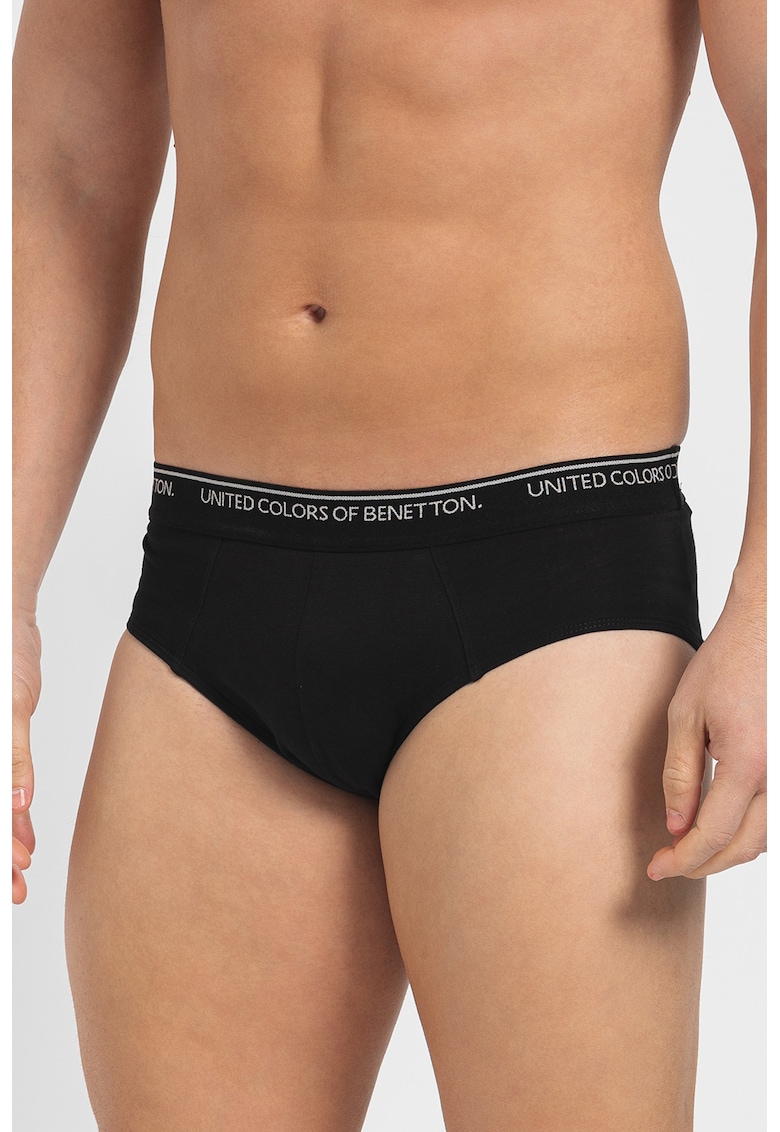 Chiloti din amestec de bumbac cu banda logo in talie Chiloti din amestec de bumbac cu banda logo in talie