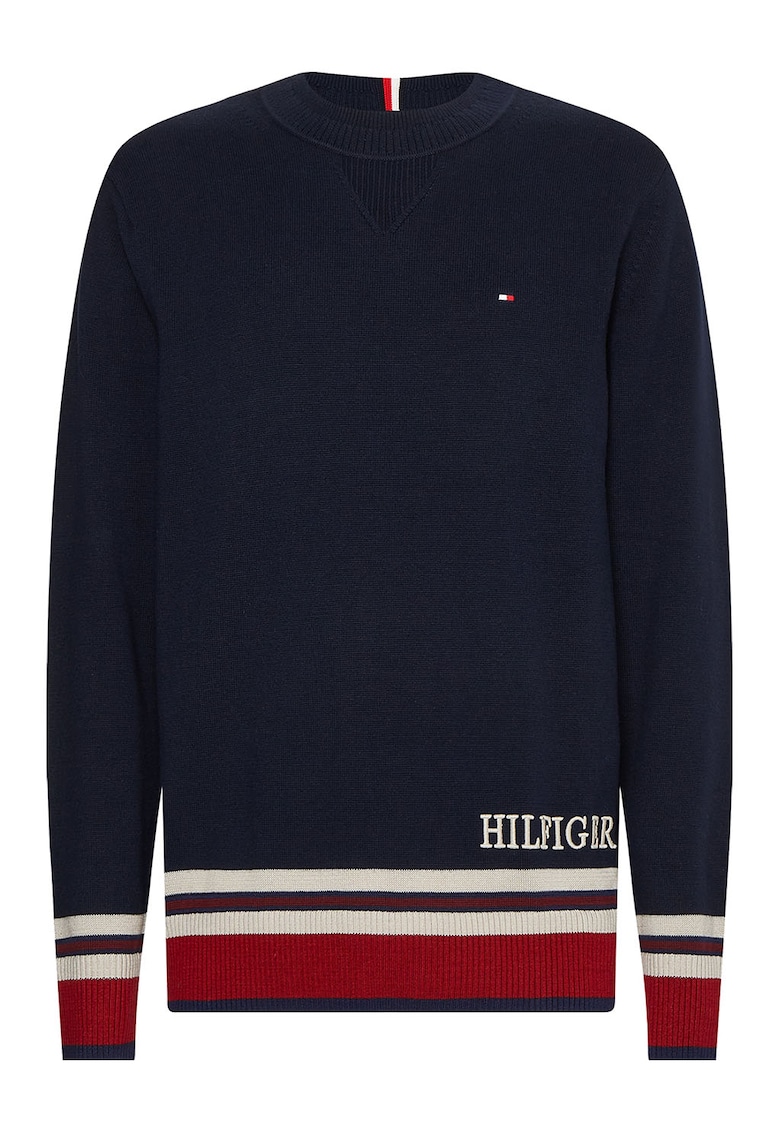 Tommy Hilfiger Пуловер със свободна кройка и контрасти за Мъже Tommy Hilfiger Пуловер със свободна кройка и контрасти за Мъже