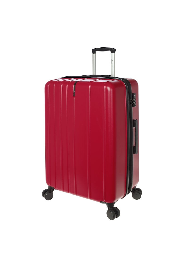 Troler Mare - Extensibil - ABS - 4 Roti Duble - Cifru TSA - ST 538 - 75 cm - Rosu