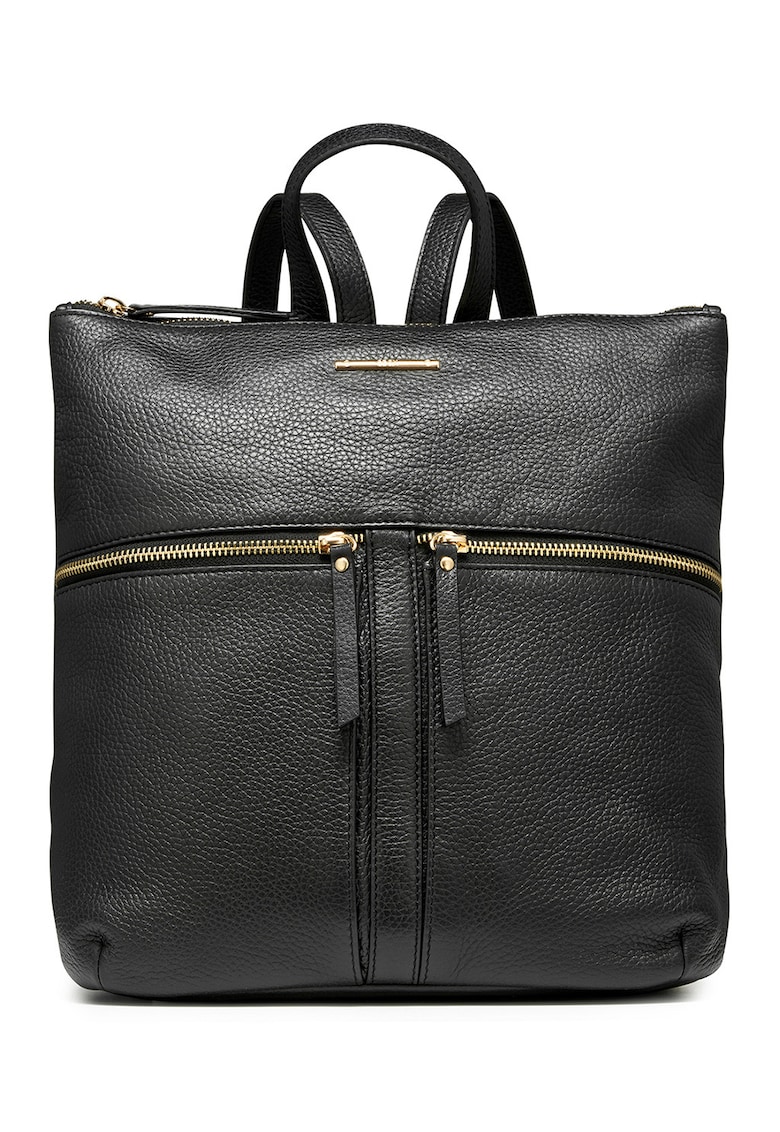 Rucsac din piele cu buzunare cu fermoar Irenie