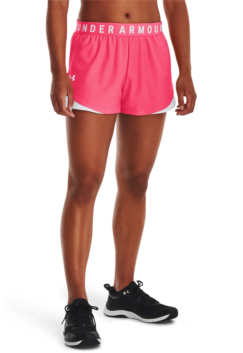 Pantaloni scurti lejeri pentru fitness cu banda logo in talie Play Up 3.0