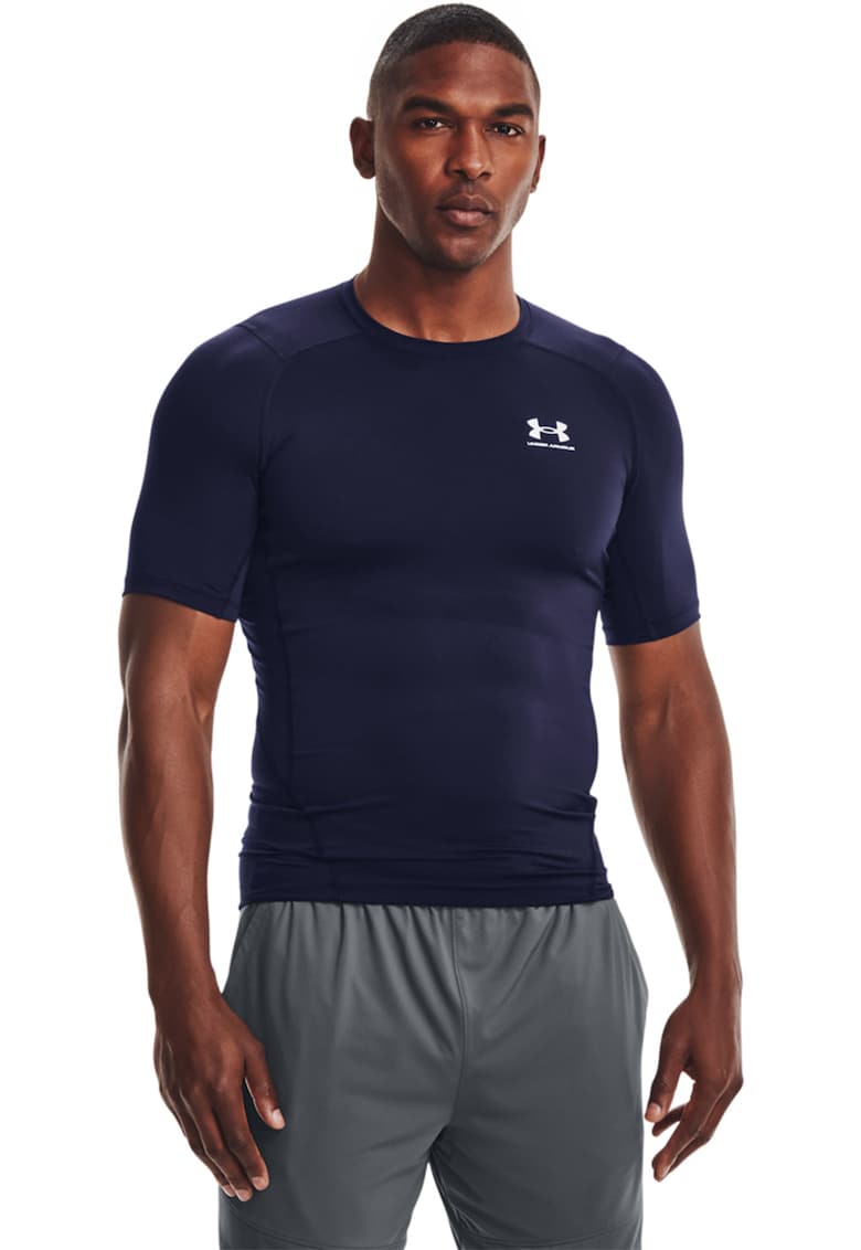 Tricou slim fit cu logo pentru fitness