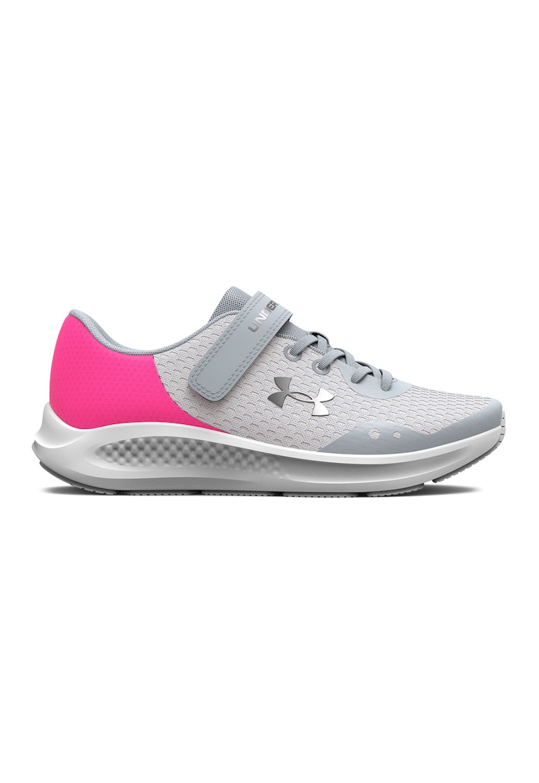 Pantofi GPS Pursuit 3 cu velcro - pentru alergare - Gri deschis/Fucsia/Argintiu