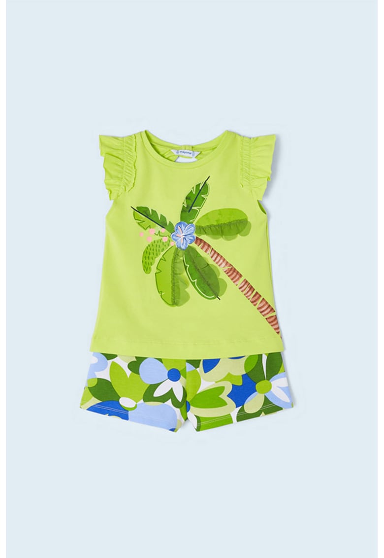 Set de imbracaminte cu model tropical - 2 piese