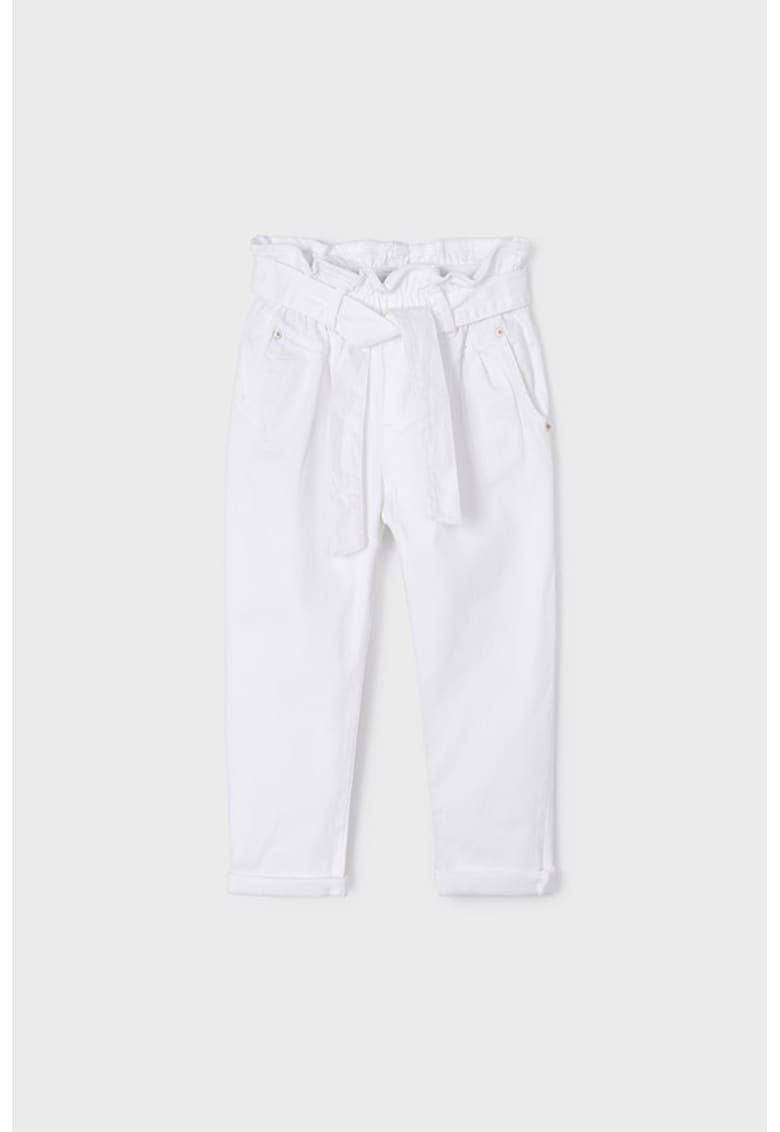 Pantaloni capri cu talie inalta