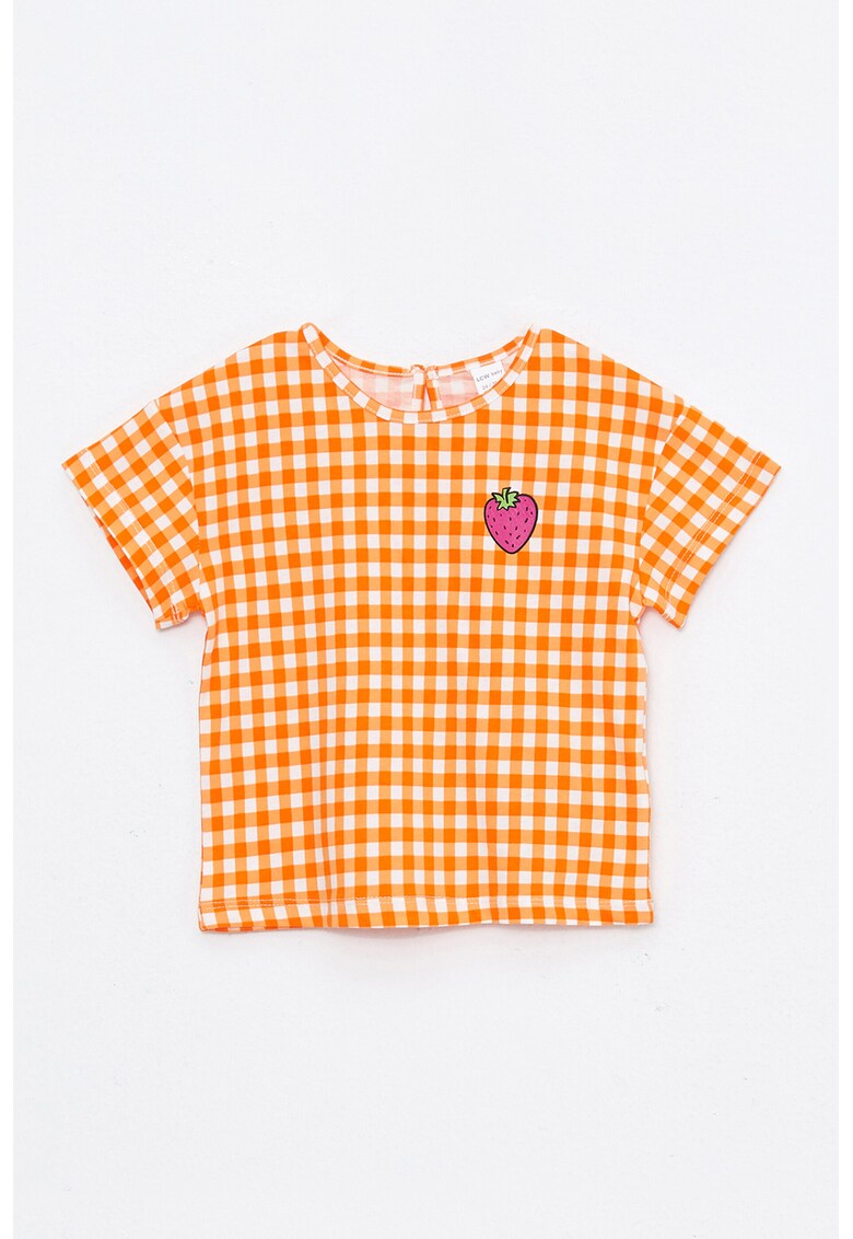 Tricou cu imprimeu in carouri