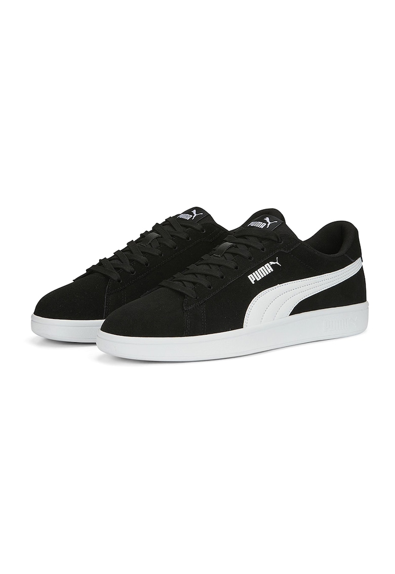 Pantofi sport Smash 3.0 de piele intoarsa cu insertii de piele - Negru/Alb murdar