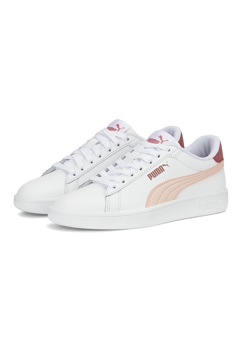 Pantofi sport de piele cu garnituri sintetice Smash 3.0 - Roz somon/Alb murdar