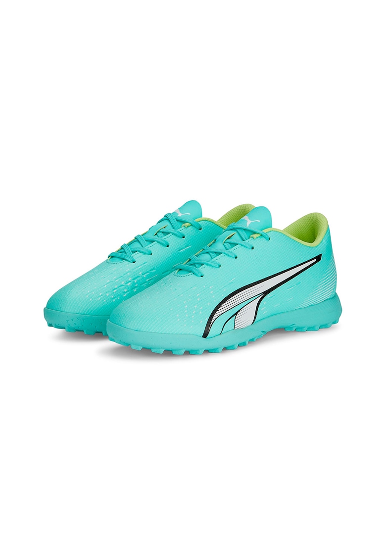 Pantofi pentru fotbal Ultra Play - Alb/Negru/Verde menta