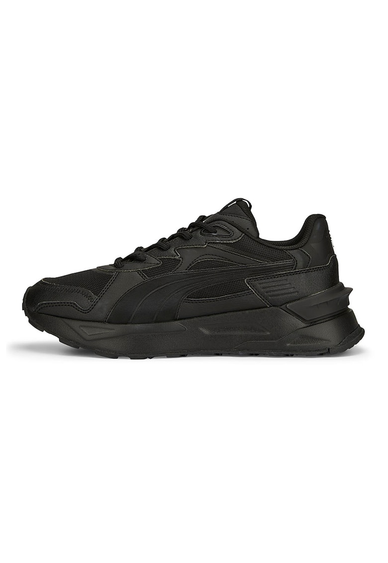 Pantofi sport din piele ecologica cu garnituri din plasa Mirage Sport Asphalt - Negru