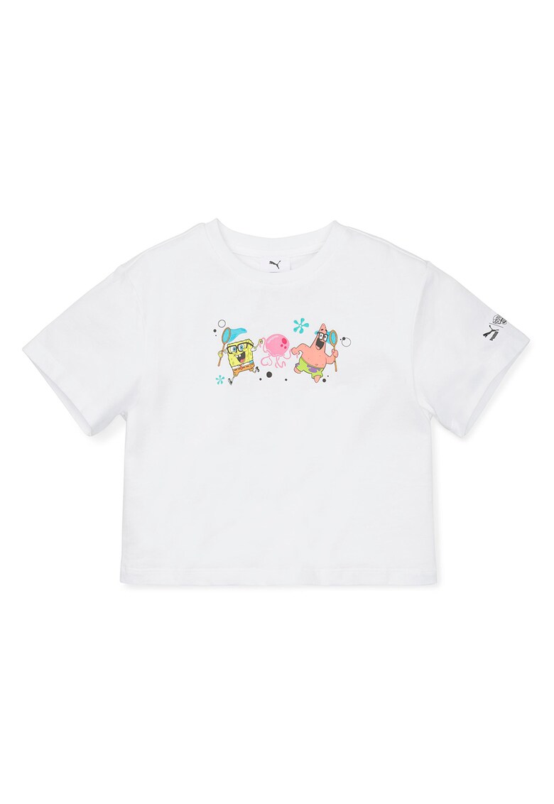 Tricou de bumbac cu imprimeu cu SpongeBob