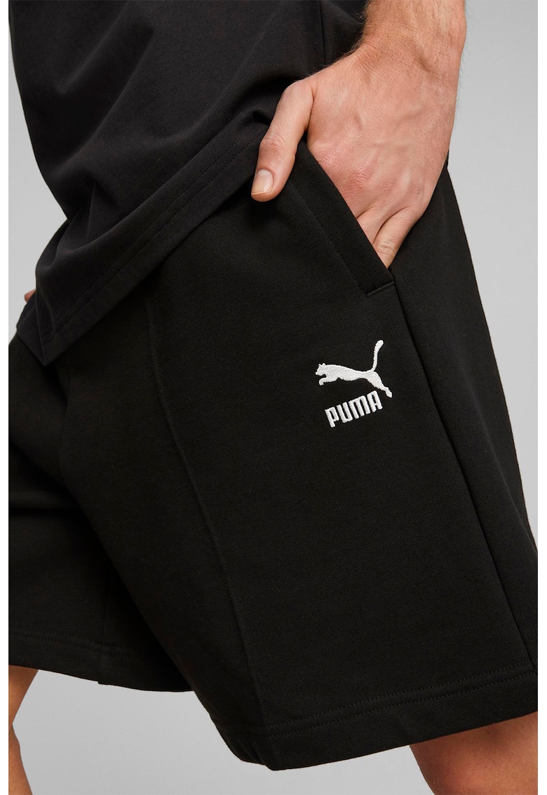 Pantaloni scurti cu detaliu logo brodat Classic Pintuck