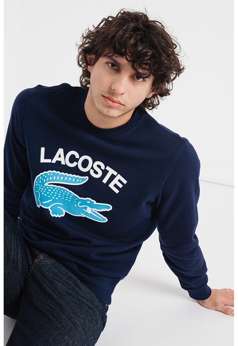 Lacoste Bluza sport din bumbac cu imprimeu logo