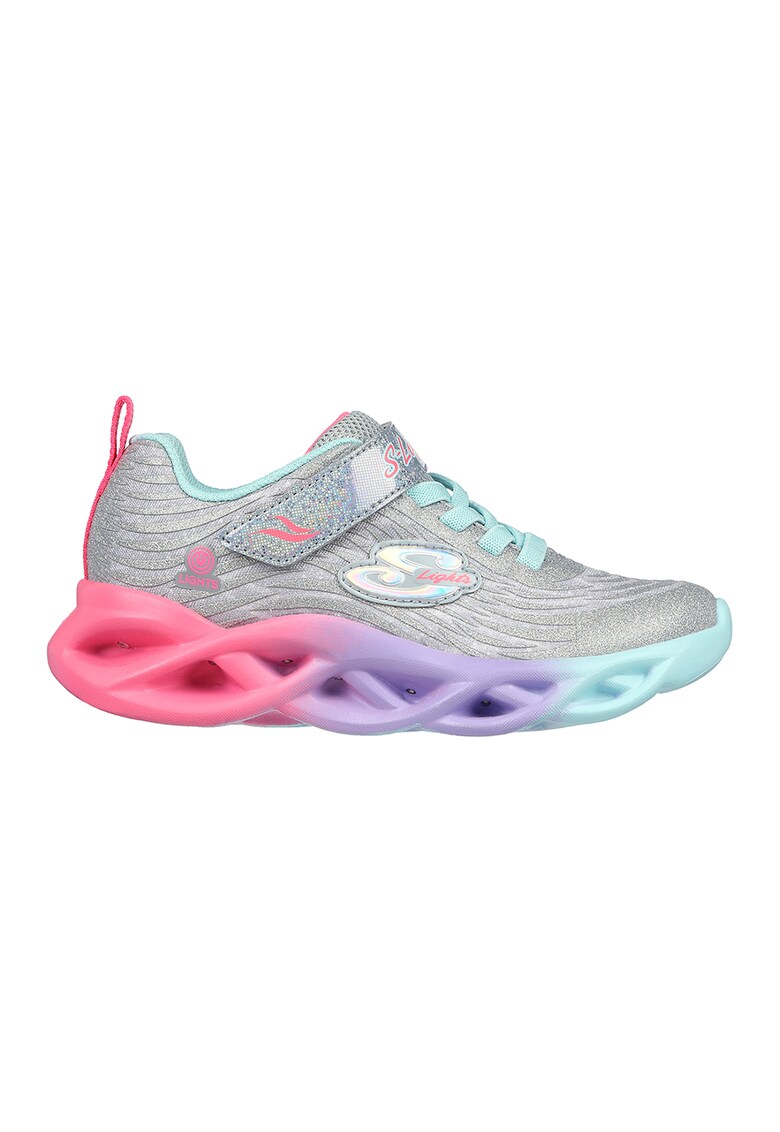 Pantofi sport din material textil cu LED-uri pe talpa Twisty Brights