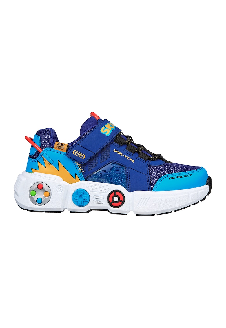 Pantofi sport cu velcro Gametronix - Turcoaz - Albastru royal