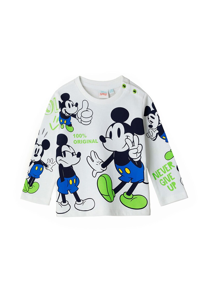  Bluza din bumbac cu model cu Mickey Mouse 