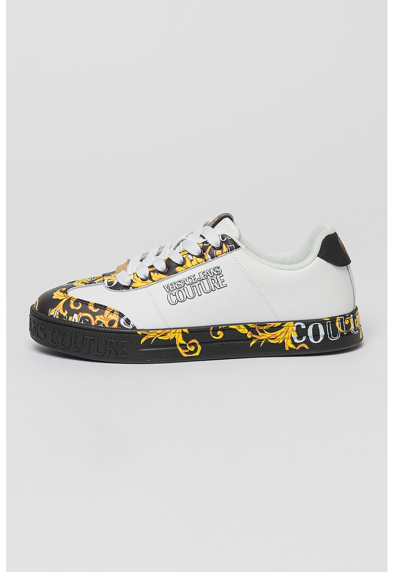 Pantofi sport de piele si piele ecologica cu logo Court 88