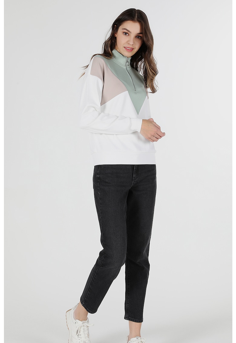 Bluza sport cu model colorblock