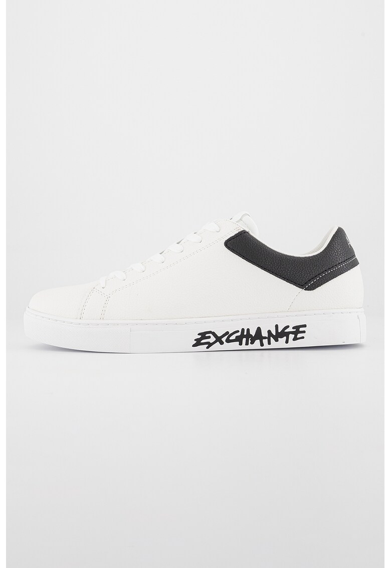 ARMANI EXCHANGE Кожени спортни обувки с лого на подметката за Мъже ARMANI EXCHANGE Кожени спортни обувки с лого на подметката за Мъже