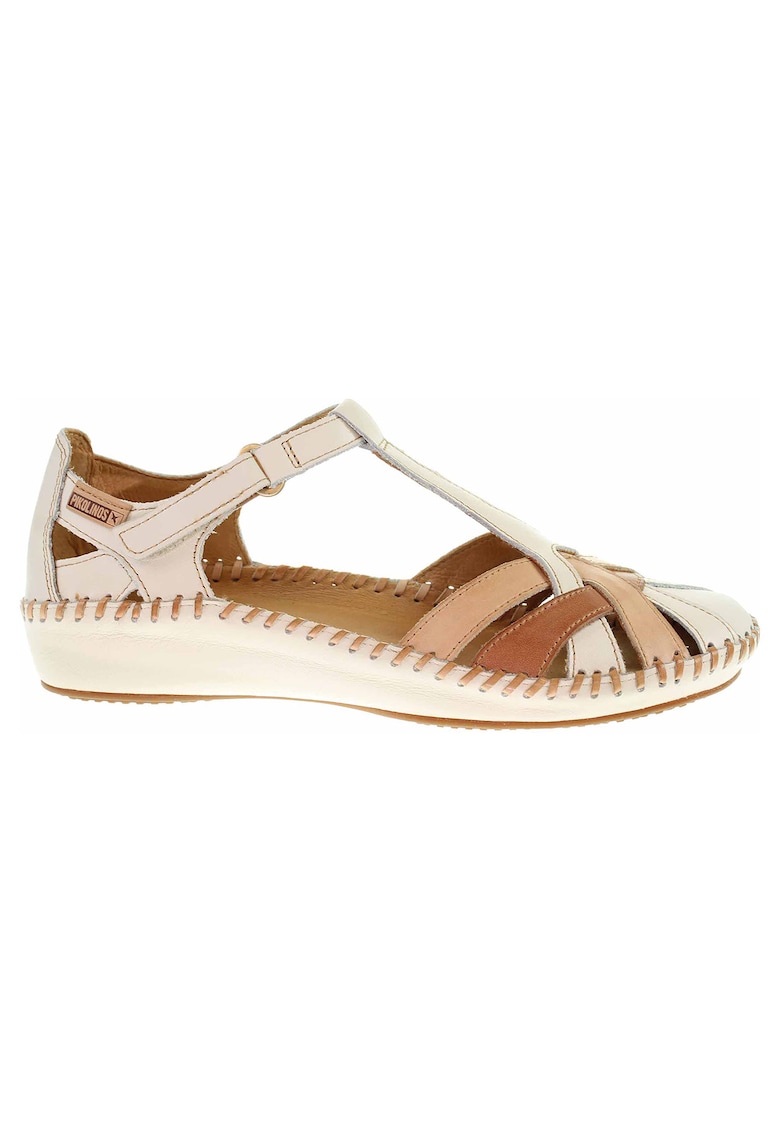 Sandale dama casual - Piele naturala - 3 cm - Bej -