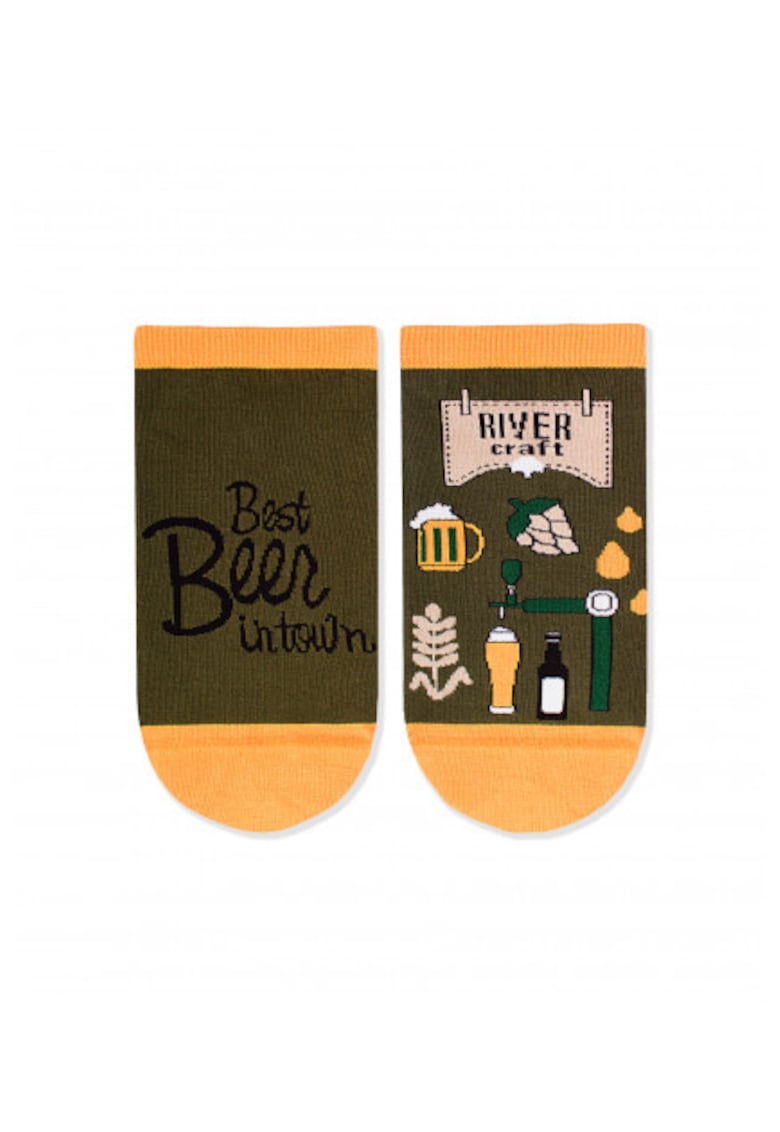 Sosete scurte bumbac organic - ARTY SOCKS Sneaker Craft Beer