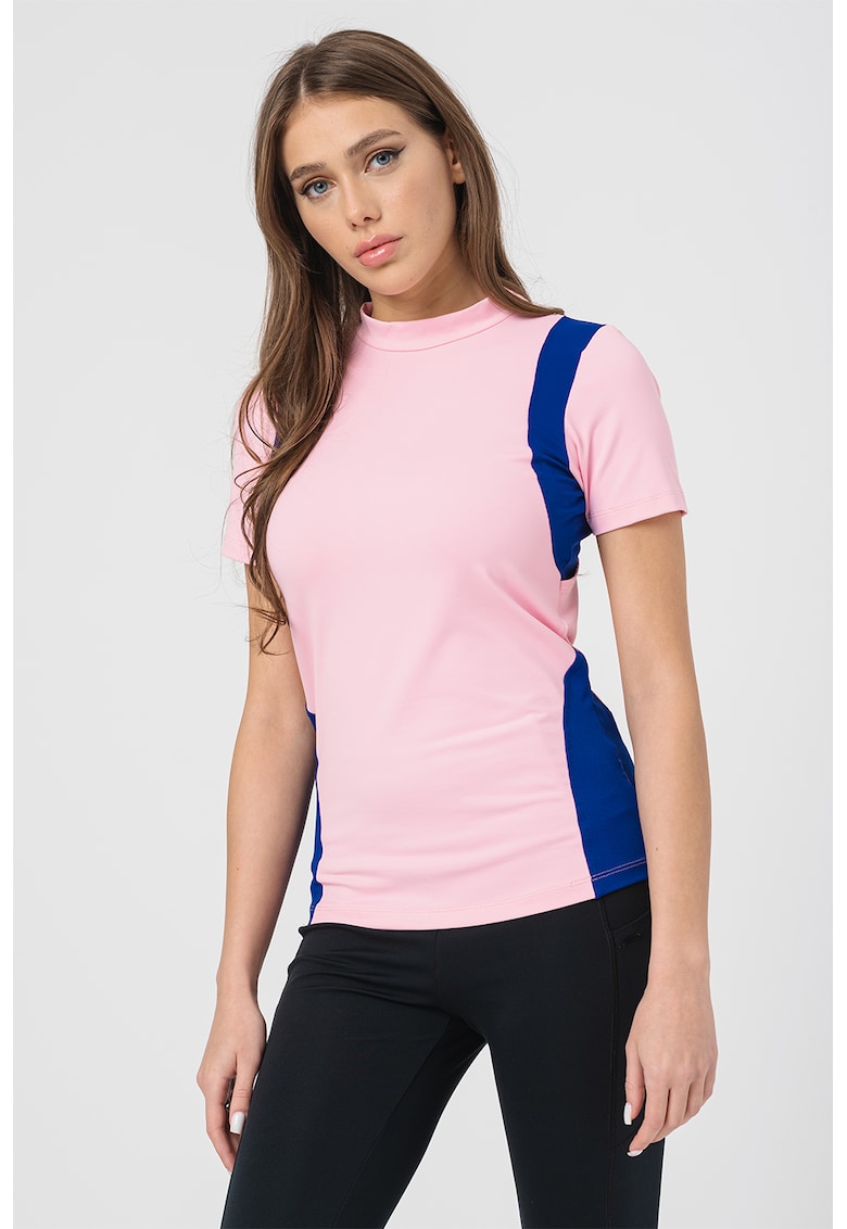 Tricou cu model colorblock si decupaje