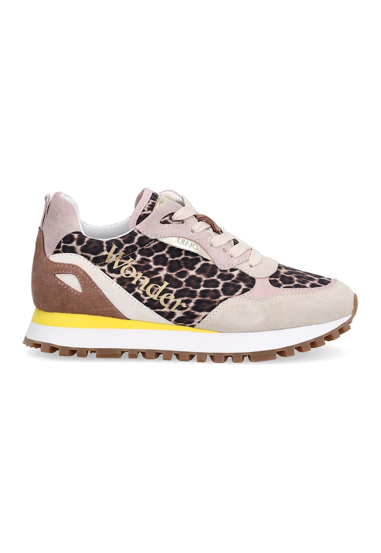 Pantofi sport cu garnituri animal print