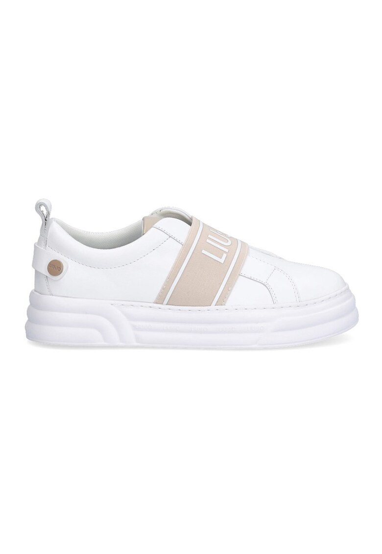 Pantofi sport slip-on de piele cu logo