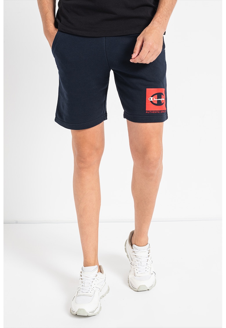Pantaloni scurti din amestec de bumbac cu imprimeu logo Classic Label amestec