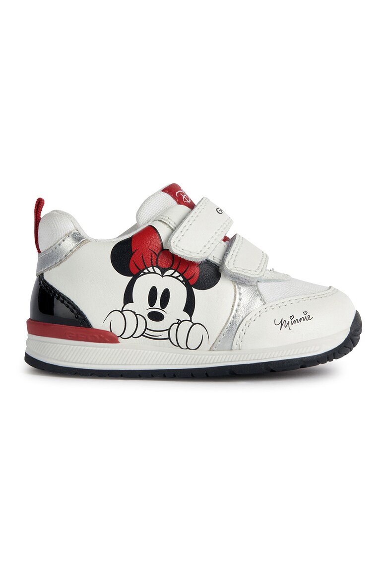 Geox Спортни обувки от кожа с шарка с Minnie Mouse за Момичета Geox Спортни обувки от кожа с шарка с Minnie Mouse за Момичета