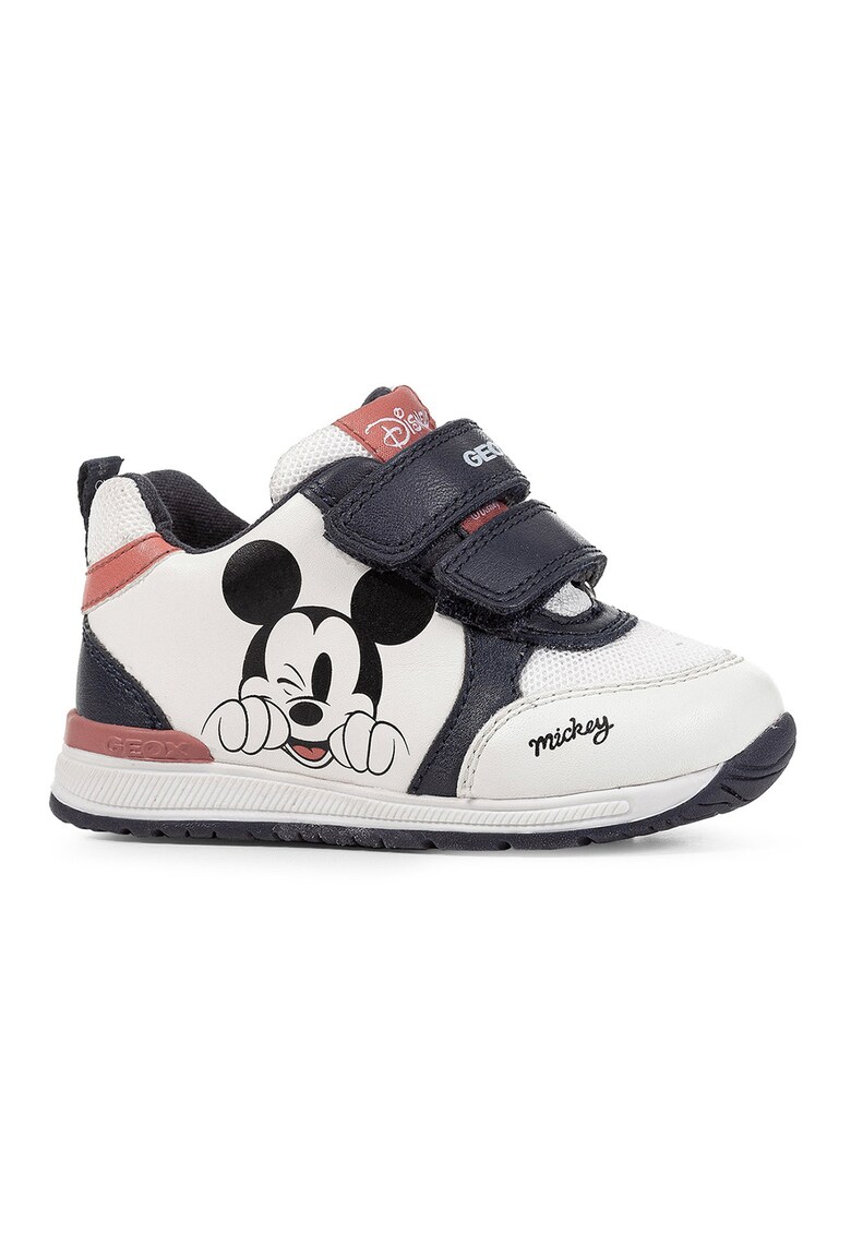 Geox Спортни обувки от кожа с шарка с Mickey Mouse за Момчета Geox Спортни обувки от кожа с шарка с Mickey Mouse за Момчета