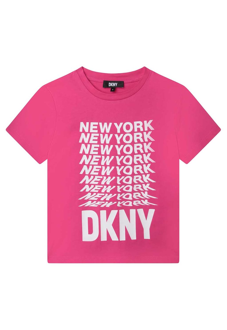 Tricou de bumbac cu imprimeu contrastant