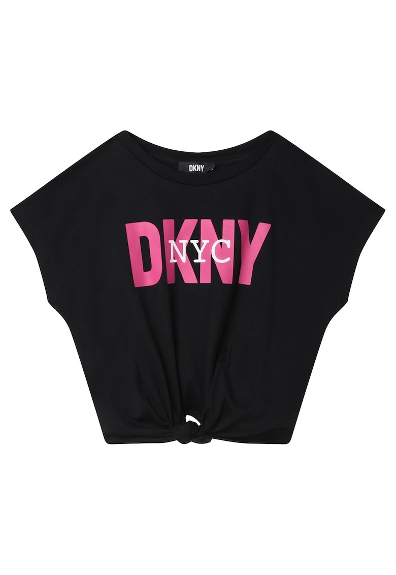 Tricou crop cu detaliu nod